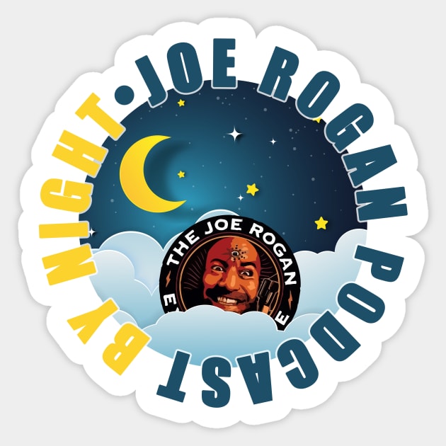 Joe Rogan Podcast By Night - Joe Rogan Gifts & Merchandise for Sale Sticker by Ina